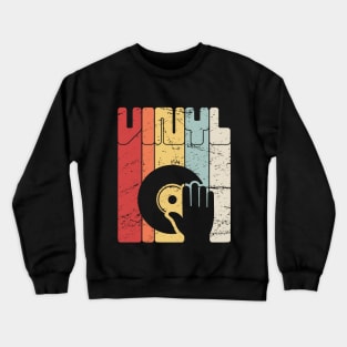 Retro Vinyl Record Turntable Crewneck Sweatshirt